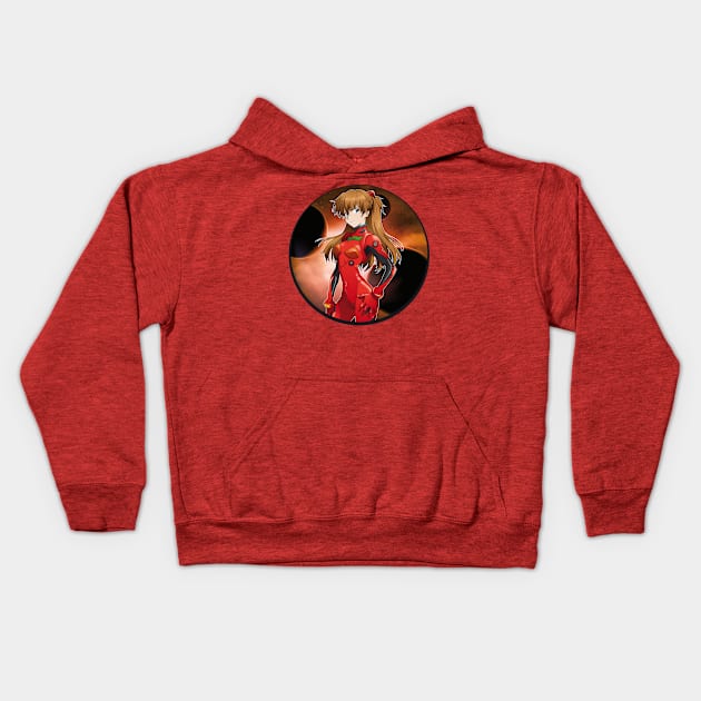 Shikinami Asuka Langely Kids Hoodie by YueGraphicDesign